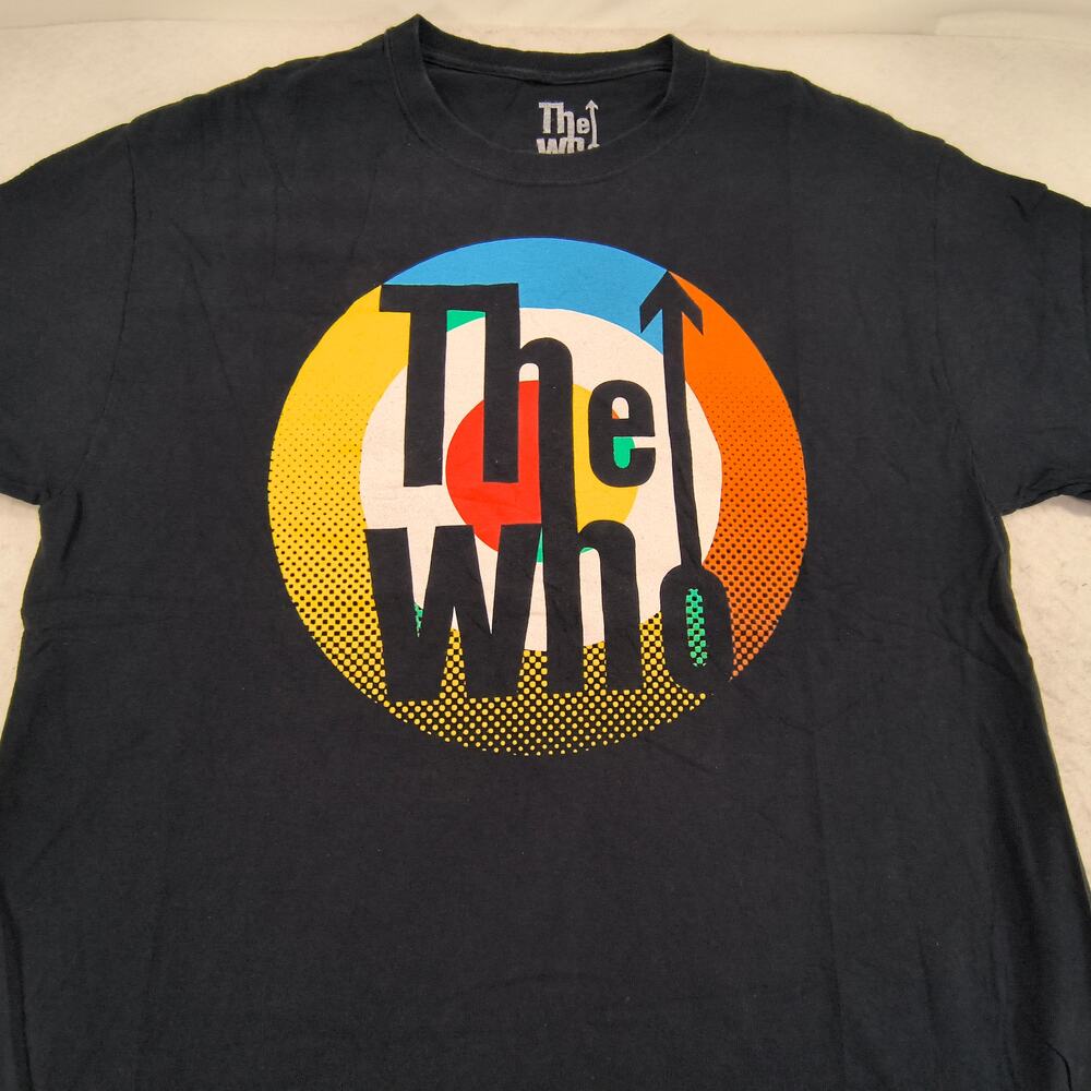 The Who Band Crew Neck Short Sleeve Graphic T Shirt Mens Size Large L Black